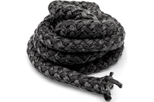 Adviace AC-DGKC Stove Door Gasket Rope for Englander Pellet Stoves 25-PDVC, 25-PDV, 55‐SHPCBPAH and Englander Wood Stoves 28-3500, 18-MH, 24-AC, 3/4'' x 7FT Graphite Impregnated Fiberglass Seal Rope.