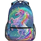 ALAZA Rainbow Unicorn Kids School Backpack for Girls Teens Bookbag Travel Daypack Bag 16 inch