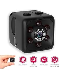 [Newest 2018 Upgraded] Hidden Spy Camera 1080p Home - Mini FullHD Small Advanced Security Motion Spy Cam Night Vision Audio Mounts - No WiFi