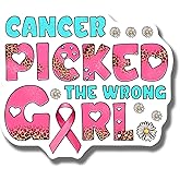 Ad Astra Graphics Cancer Picked The Wrong Girl Pink Ribbon Decorative Magnet - 5