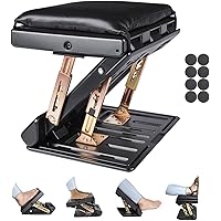 Leermart Adjustable Footrest with Removable Soft Foot Rest Pad Max-Load 120Lbs with Massaging Beads for Car,Under Desk, Home,