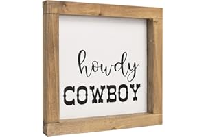 flangairy Western Wall Decor Southwestern Wall Art Shelf Desk Table Southwest Howdy Cowboy Wood Signs Bathroom Bedroom Room Rustic Nursery Farmhouse Themed Home Decoration