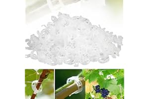 FAUPPT Plant Support Clips,100/150/300 PCS Plant Clips for Climbing Plants Clear Plant Clips,Garden Clips Plant Support Clips Plant Clips Plant Support Garden Clips Vine Fixing Clip for Plants (White-100pcs)