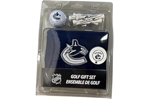 CaddyPro NHL Vancouver Canucks Golf Gift Set with Ball, Tees, Ball Marker and Towel, Official Licensed Hockey Team Merchandis
