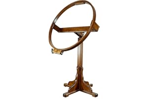DutchCrafters Solid Oak Wood 22 Inch Round Extra Large Tilting Quilt Hoop with Stand, Quilting Frame for Hand Quilting - Amish Made in America (Michael's Cherry)