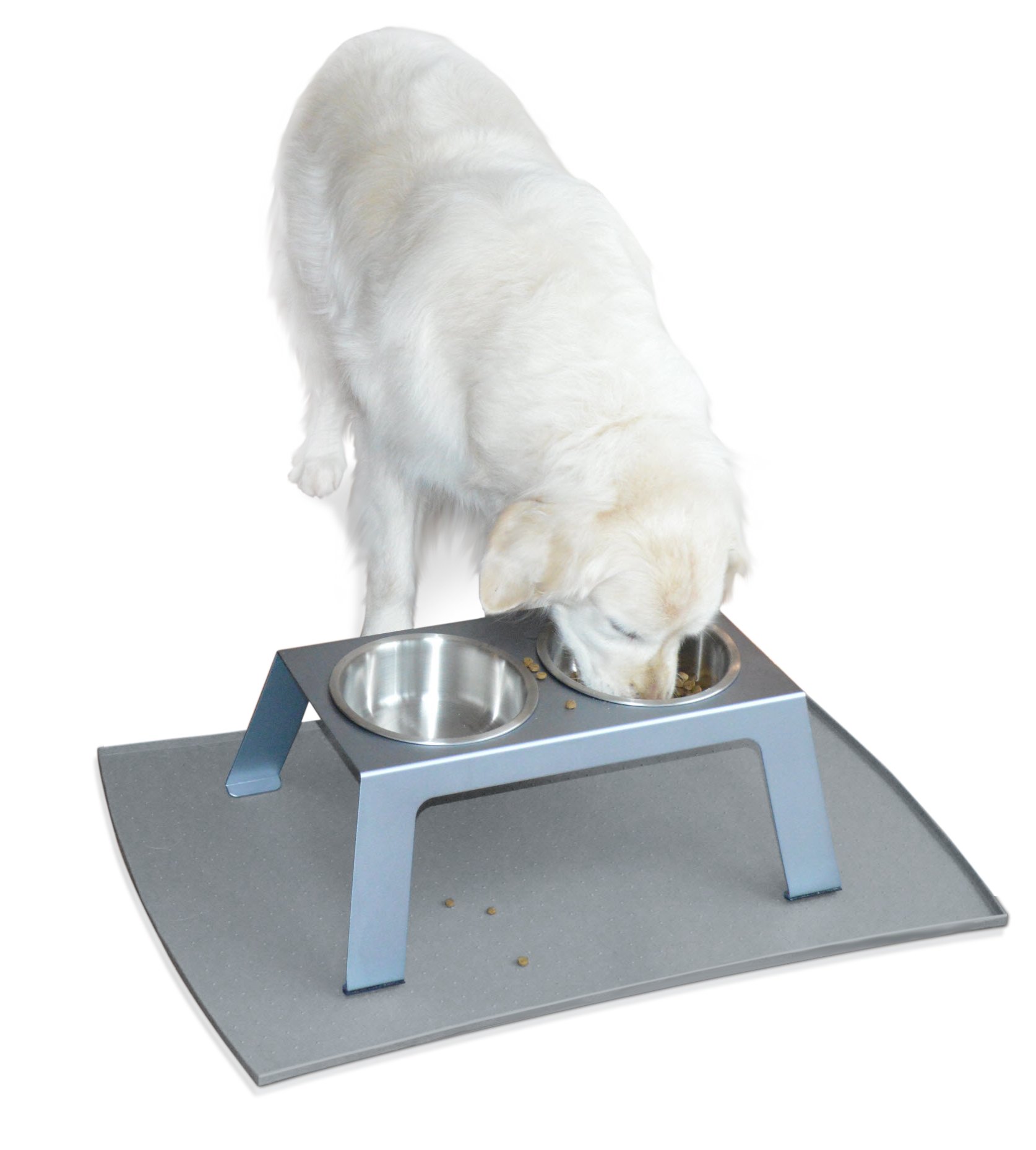 PetFusion XLARGE Waterproof Dog Food Mat (34x23"). FDA Grade Silicone