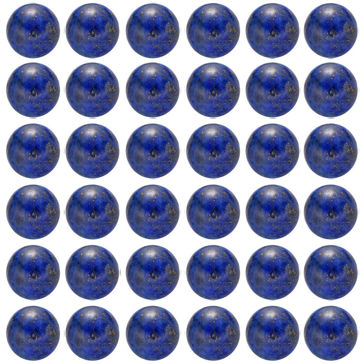 Natural Stone Beads 100pcs 6mm Lapis Lazuli Round Genuine Real Stone Beading Loose Gemstone Hole Size 1mm DIY Charm Smooth Beads for Bracelet Necklace Earrings Jewelry Making (Lapis Lazuli, 6mm)