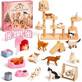 Leapio Cat Advent Calendar 2026, 24 Days Kids Toddler Advent Calendar | with 12 Cute Kitty Figurines &amp; Playground Accessories, Educational Gift for Cat Lovers, Christmas Xmas Countdown Gift