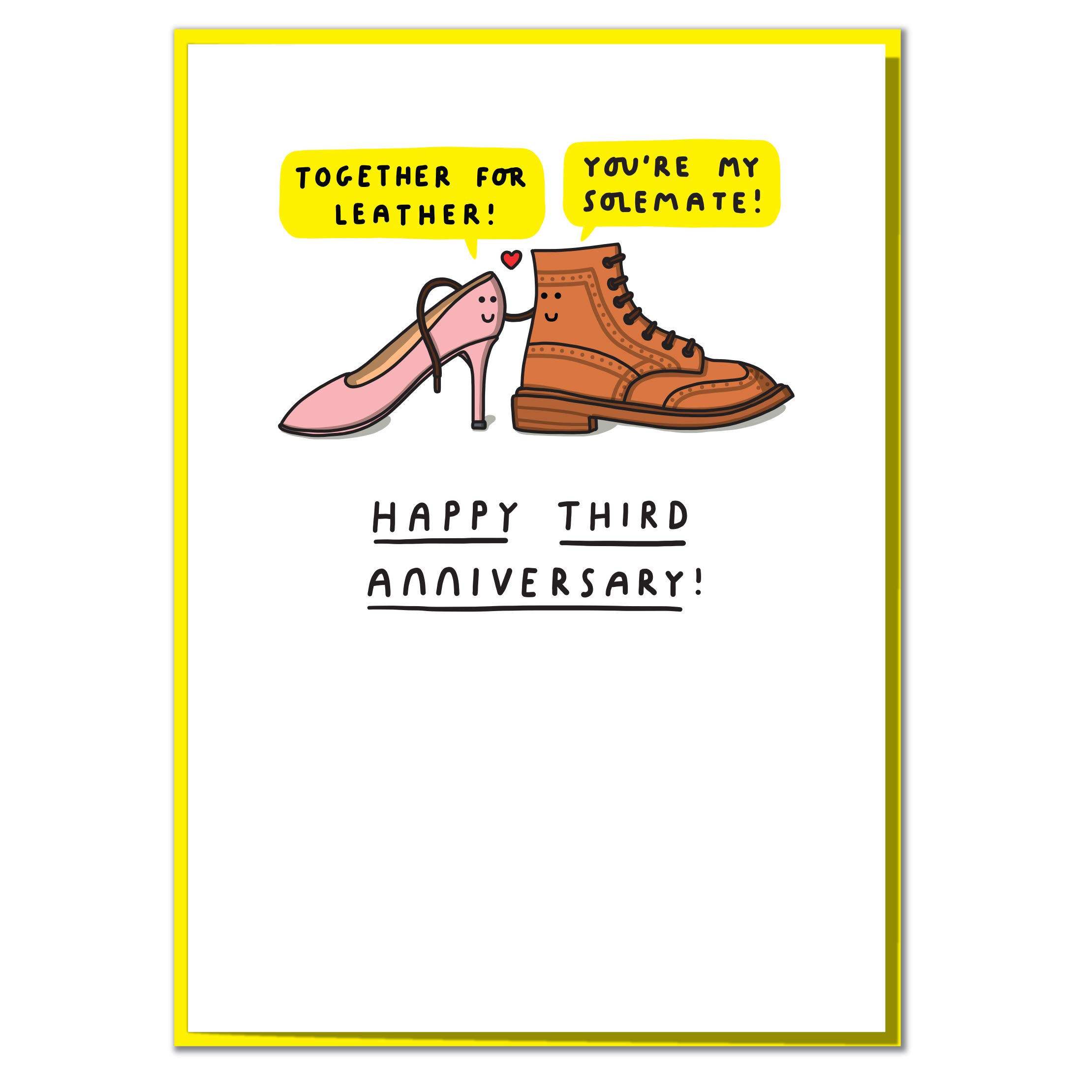 Together for Leather! Funny Third Anniversary Card