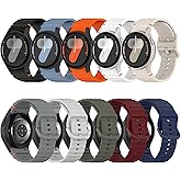 HAYONLIY No Gap Silicone Sport Bands Compatible for Samsung Galaxy Watch 7/FE/6/5/4 40mm 44mm/Watch 6 Classic 43mm 47mm/Watch 5 Pro 45mm/Watch 4 Classic, Sporty Corrugated Strap Men Women