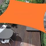 HEYOMART Sun Shade Sail 3m x 4m Rectangle Orange UV 98% Waterproof view 5