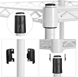 SONGMICS Bathroom Shelf Metal Storage Rack 5 Tiers 100 kg White Translucent view 6