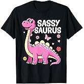 Dinosaur Toddler Girl Sassy Toddler Girls Women T-Shirt
