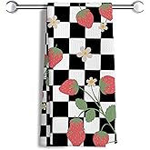MANCUNCER Cherry Kitchen Towel Decor, Coquette Cherry Dish Towel for Kitchen Bathroom Decor, Cherry Lover Gifts, 16x24 Inch