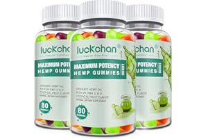 LUCKCHAN (3 Packs) Hemp Gummies High Potency for Sleep, Pain, Anxiety- Pure Extra Strength Organic Hеmp Oil Gummies - 100% Natural Bear Hemp Gummy for Adults