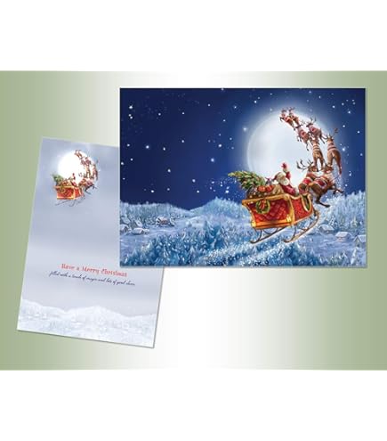 Masterpiece Studios Weihnachtskarten Set – 15 Karten Mit Umschlägen, Goldfolie, 19,8 X 14,2 Cm