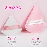 Brushworks Triangular Powder Puff Duo Set Ultra Soft Flawless Finish view 3