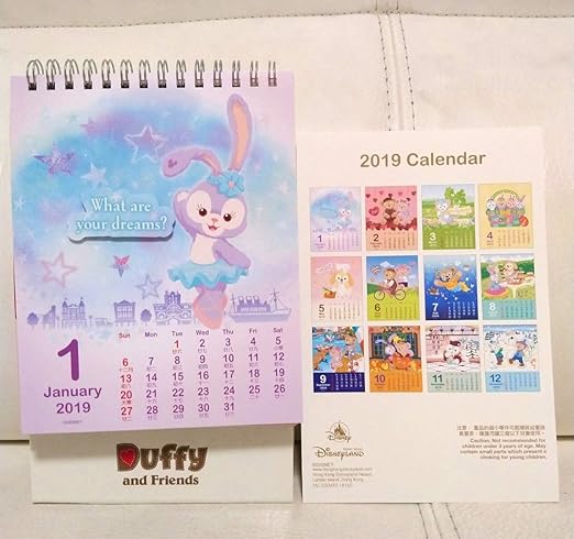 Amazon 香港ディズニーランド限定 19カレンダー ダッフィー シェリーメイ ジェラトーニ ステラルー クッキー アニメ 萌えグッズ 通販