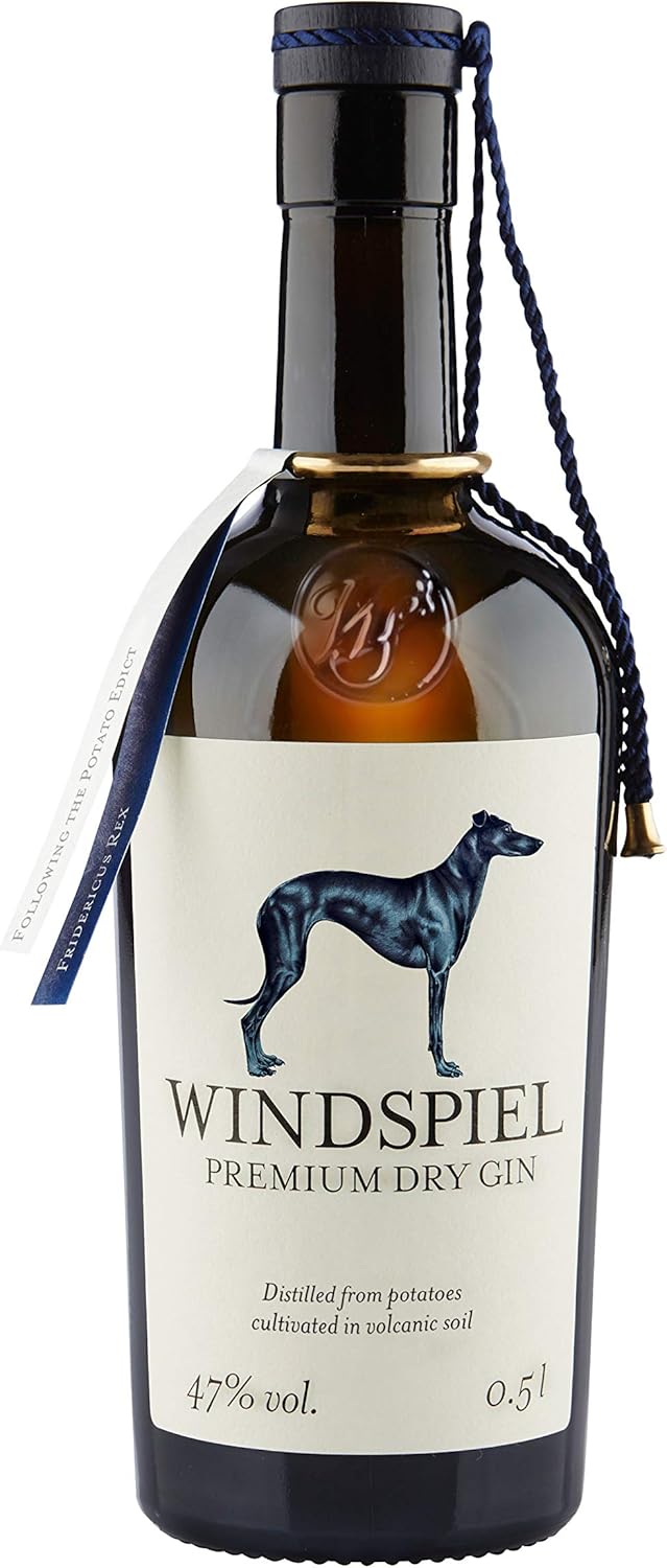 Windspiel Premium Dry Gin 47 % vol. 1 x 0,5 Liter - International ausgezeichneter London Dry Gin aus der deutschen Vulkaneifel