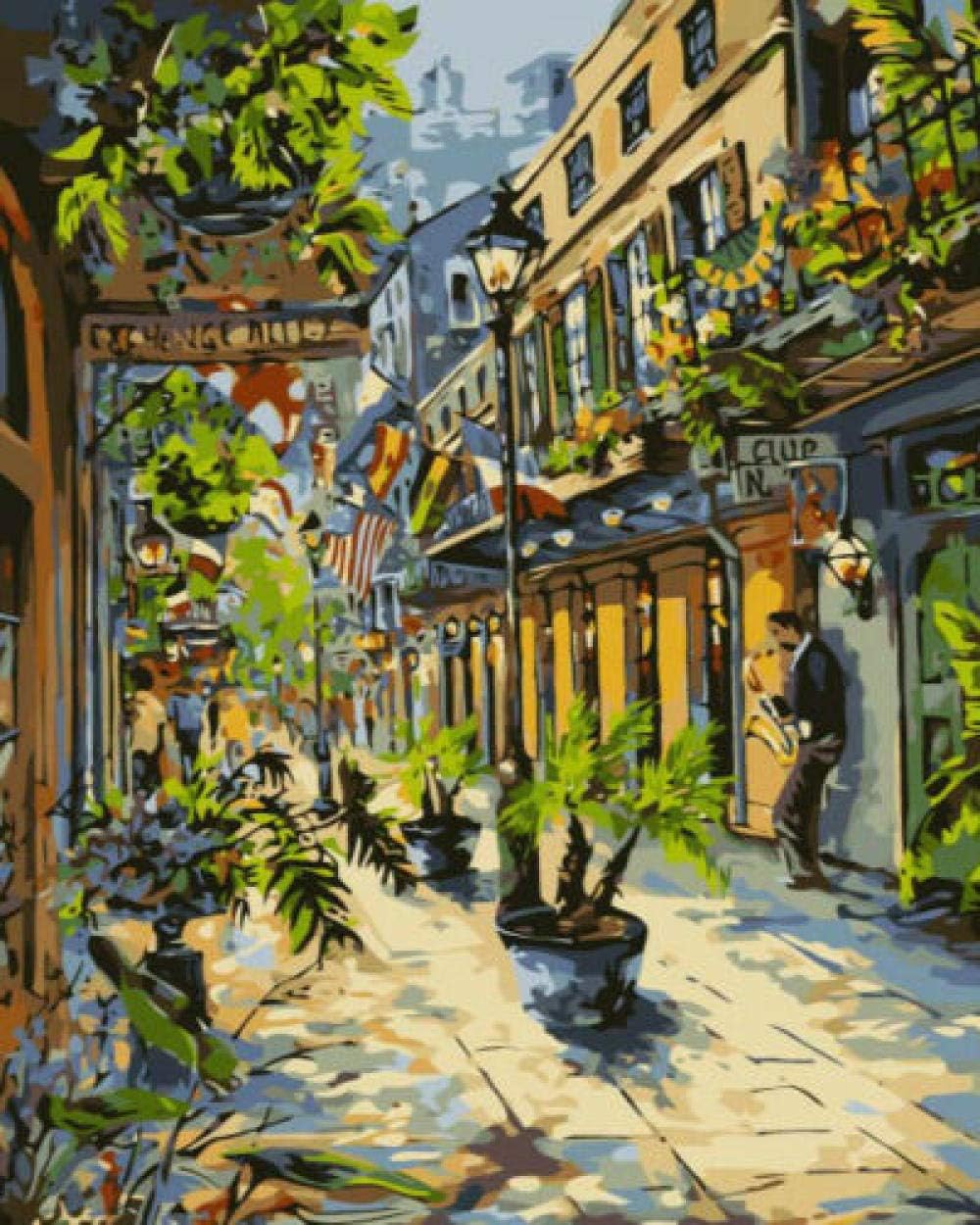 LRZZDP Paint By Number Kit New Orleans Street Performer Diy Painting