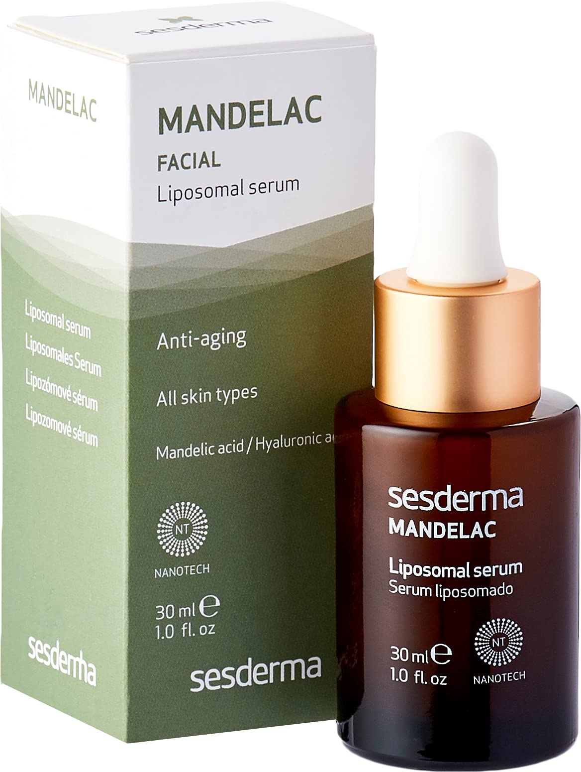 Sesderma Mandelac Liposomal Serum | Mandelic Acid | Sensitive Skin | Acne Trone Skin | Hyaluronic Acid | Mature Skin