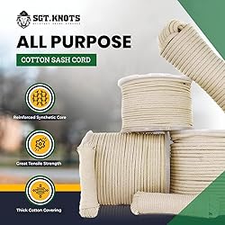 SGT KNOTS Cotton Sash Cord - All Purpose Rope for