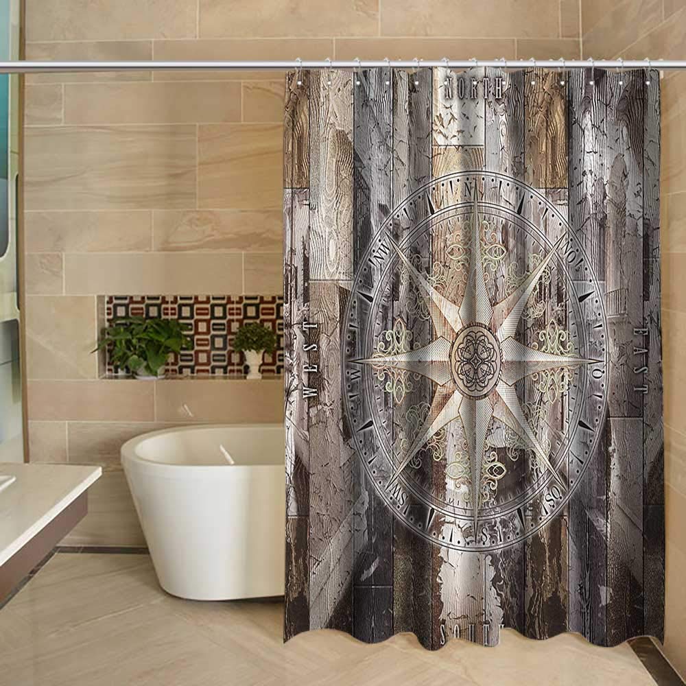 Shower Curtain Liners Rust Proof Grommets 72 Wx96 L Brown Anshesix