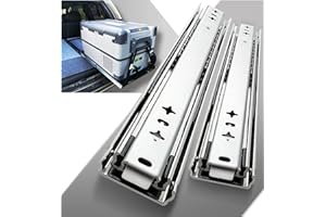 REGUDA Heavy Duty Locking Drawer Slides Full Extension Runners with Lock 12 14 16 18 20 22 24 26 28 30 32 34 36 38 40 Inch Side Mount Ball Bearing Rails Track Glides 250 Lbs (Without Lock, 16 inch)