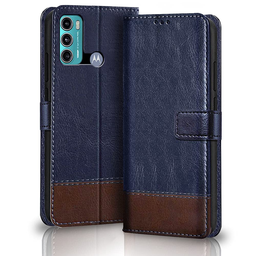 TheGiftKart DualColor Leather Finish Motorola Moto G60 / G40 Fusion