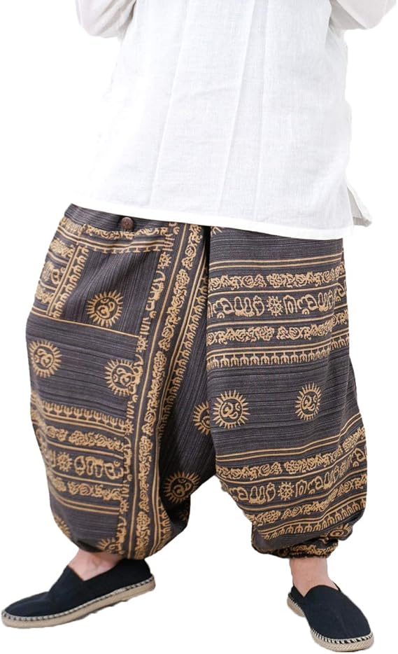 Amazon Co Jp アラジンパンツ サルエルパンツ アラビアンパンツ レディース メンズ ユニセックス ヒンディー柄 アジアン ファッション エスニック ストライプ ヨガ 服 ファッション小物