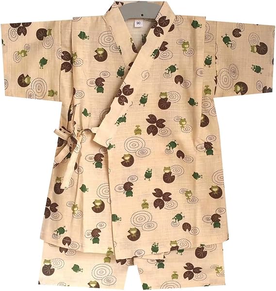 Amazon Followdream 甚平 男の子 子供 浴衣 上下セット キッズ ボーイズ じんべい 子供服 綿100 日本製生地 カエル柄 薄手 夏 和服 着物 パジャマ ルームウェア 寝間着 通気 涼しい 夏祭り 花火大会 盆踊り 90 140cm 着物 浴衣 甚平 通販