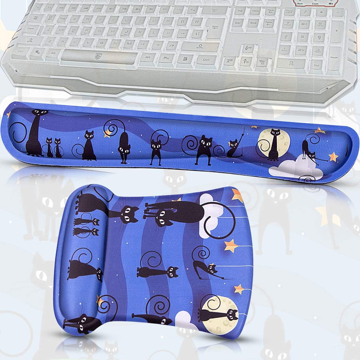Shidan KE1 Keyboard Wrist Rest Pad and Mouse Wrist Rest Support Mouse Pad - Durable & Comfortable & Lightweight for Easy Typing & Pain Relief-Ergonomic Support
