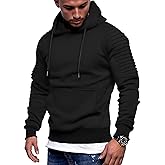 COOFANDY Mens Hoodie Casual Drawstring Athletic Hoodies Hooded Pullover Sweatshirts with Pocket
