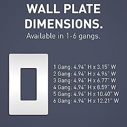 Legrand radiant RWP26WCC10 Screwless Wall Plates, 1