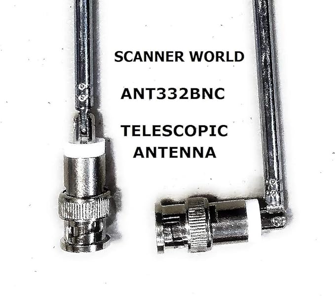 TELESCOPIC BNC MALE SWIVEL ANTENNA WITH METAL CONNECTOR FOR PORTABLE OR