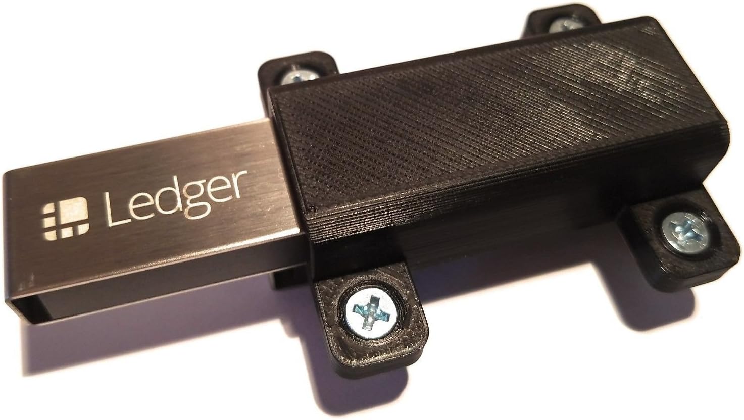 Ledger Nano S Hidden Mount - ProtectingCoin - Blank (BLACK), cryptocurrency, Litecoin, Ripple, Bitcoin (does not include Ledger)
