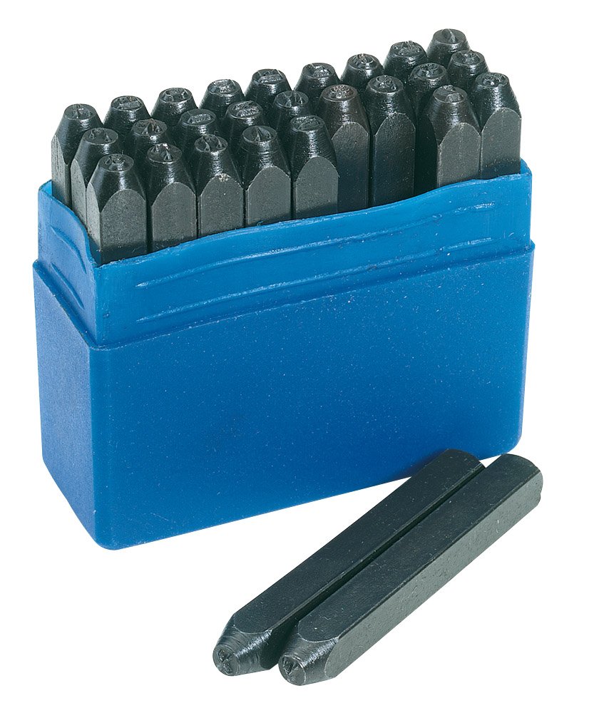 Draper 37333 LS A-Z Letter Stamp Set, Blue, 1/8" Height, 26 Pieces