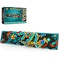 JMBricklayer Mythic Dragon Tiles Building Block Sets with LED Lights for Adult 70019, Wall Art Crafts Frame Building Set, Dra