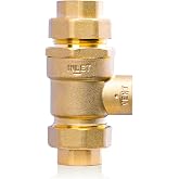 3/4" Backflow Preventer Valve 9D-M2 Brass Dual Check Valve Female NPT | Atmospheric Vent Integral Strainer, Hot Or Cold Water 25psi-175psi Installed Vertically Horizontally Lead-Free Brass