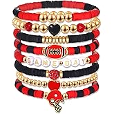 CEALXHENY Heishi Bracelets for Women Clay Beaded Stretch Bracelets Stackable Friendship Bracelet Set Summer Beach Accessories Outfits Jewelry Gifts