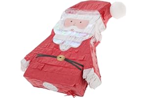 TOBBOMEY Funny Santa Claus Christmas Pinata for Party Favors Paper Material Creative Candy Filler for Outdoor