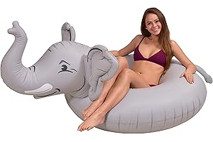 GoFloats Elephant Pool Float Party Tube - Inflatable Rafts for Adults & Kids