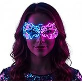 Fency Light Up Glasses - LED Glow Glasses for Rave, Party, Halloween & Cyberpunk, Cool Light-Up Accessories for Women