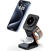 3-in-1 Charging Station, Multiple Devices, Magsafe Charging Station, for Apple Watch and iPhone, Travel Wireless Charger Stan