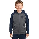 Icon Sports Officially Licensed Manchester City FC Light Weight Zip Up Hoodie