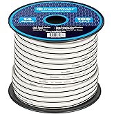 InstallGear Speaker Cable - 14 Gauge AWG (100ft - White) - White Speakers Wire Cable - Speaker Wire for Outdoor, Automotive, and Marine