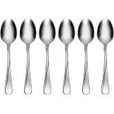 Oneida Flatware Flight Teaspoons 18/0 Silverware Set for 6, (6-Piece) | silver | light weight stainless steel | dishwasher safe do not soak in water | small spoon tea coffee cutlery set for dining