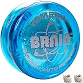 Yomega The Original Brain - Professional Yoyo for Kids and Beginners, Responsive Auto Return Yo Yo Best for String Tricks + Extra 2 Strings &amp; 3 Month Warranty (Blue)