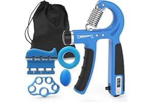 JKSHMYT Grip Strength Trainer Kits (5 Pack), Adjustable Resistance Forearm Strengthener, Hand Gripper Strengthener for Muscle Building and Injury Recovery for Athletes