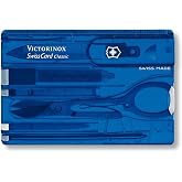 Victorinox Swiss Army Swiss Card, Translucent Sapphire | Multitool for wallet | multitool for purses | toolkit card